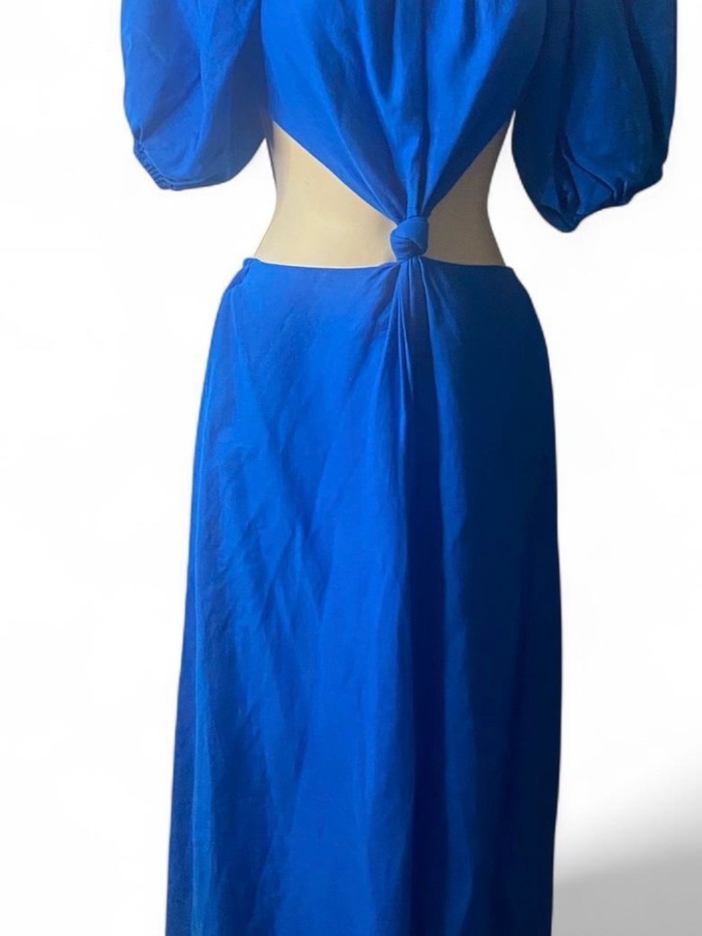 Farm Rio Royal Blue Cutout Maxi Dress